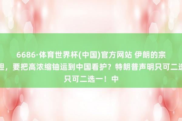 6686·体育世界杯(中国)官方网站 伊朗的宗旨很斗胆，要把高浓缩铀运到中国看护？特朗普声明只可二选一！中