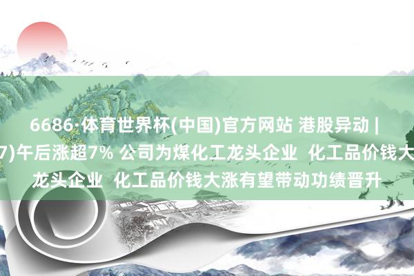 6686·体育世界杯(中国)官方网站 港股异动 | 中国旭阳集团(01907)午后涨超7% 公司为煤化工龙头企业  化工品价钱大涨有望带动功绩晋升