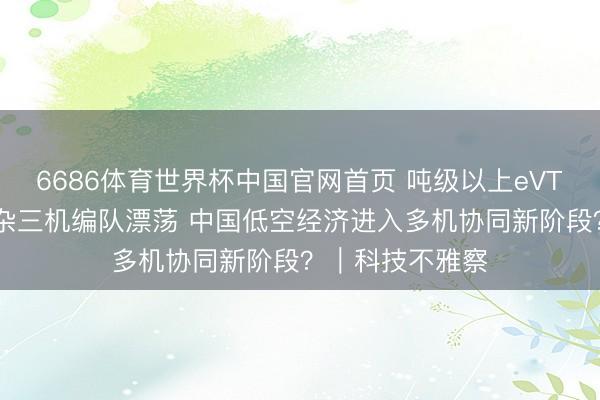 6686体育世界杯中国官网首页 吨级以上eVTOL完成初次搀杂三机编队漂荡 中国低空经济进入多机协同新阶段？｜科技不雅察