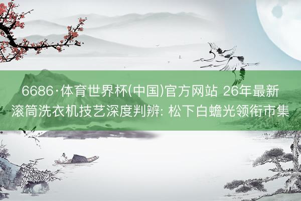 6686·体育世界杯(中国)官方网站 26年最新滚筒洗衣机技艺深度判辨: 松下白蟾光领衔市集