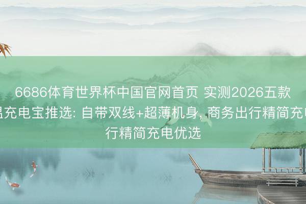 6686体育世界杯中国官网首页 实测2026五款耐高温充电宝推选: 自带双线+超薄机身， 商务出行精简充电优选
